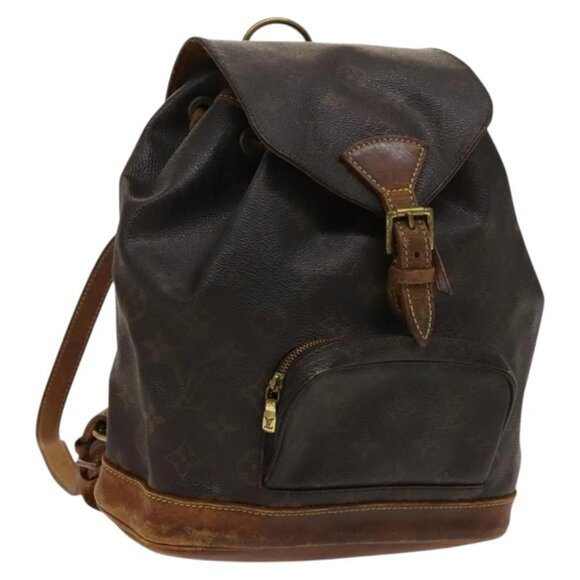 LOUIS VUITTON Monogram Montsouris MM Backpack M51136 LV Auth